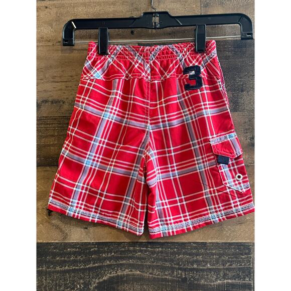 US Polo ASSN. Red Plaid Swim Trunks, boys 24 months - Picture 8 of 10